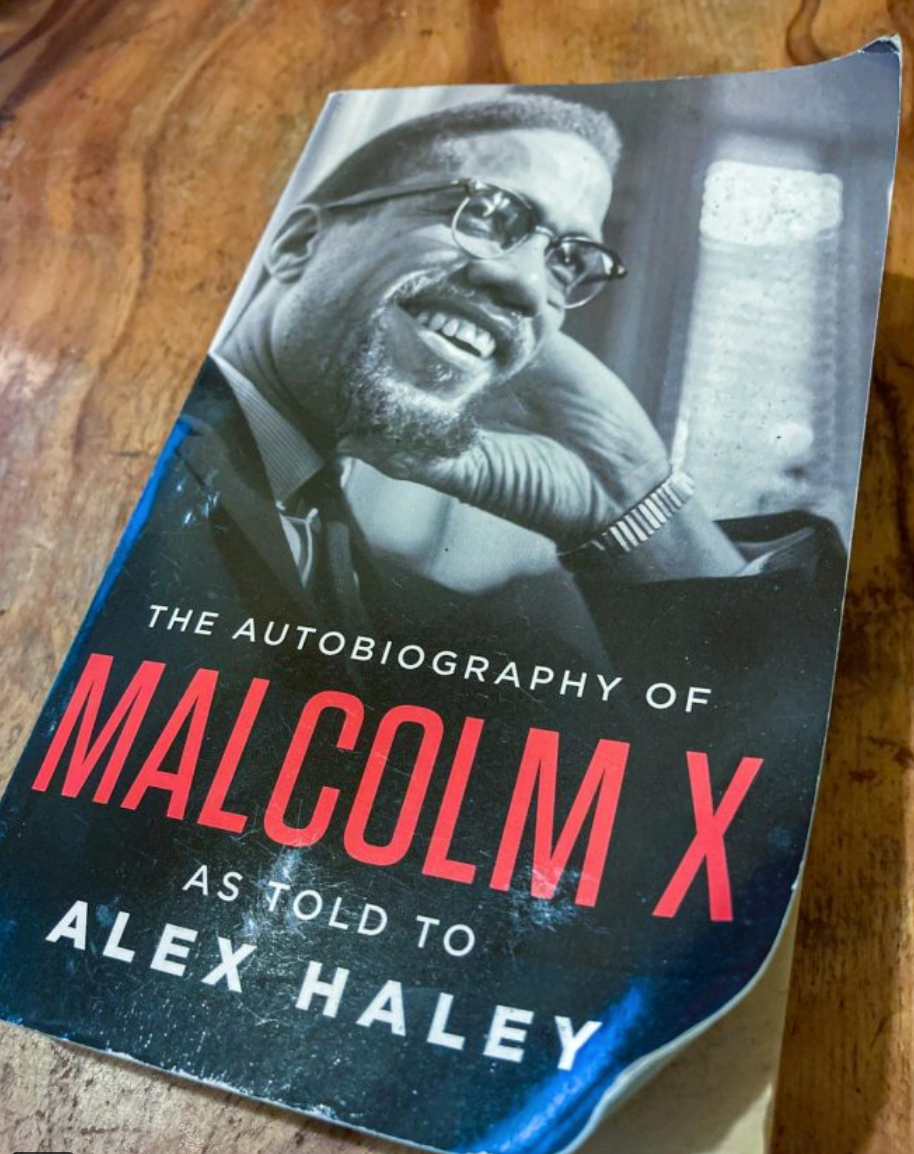 The author's copy of the Autobiography of Malcom X