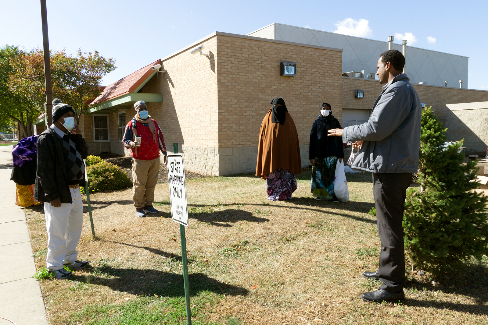 Somali community members at the Brian Coyle Neighborhood Center