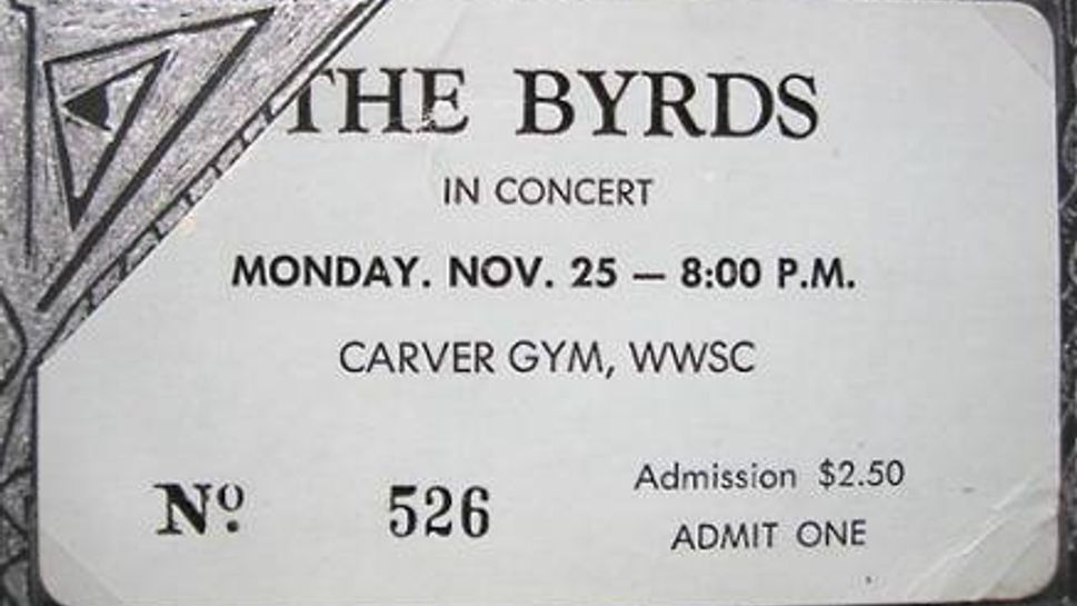 The Byrds concert ticket