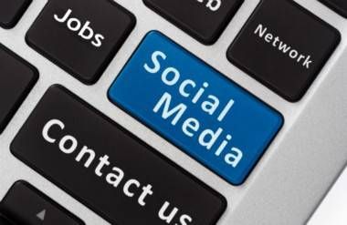 jobs, social media, contact us written on keyboard 