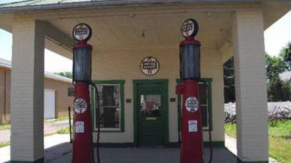 restored (non working) gas pumps, holyoke, co