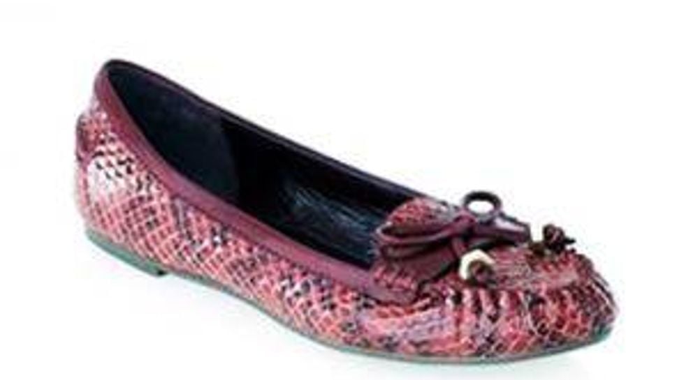 Marc Jacobs classic reptile embossed loafer with round-toe silhouette