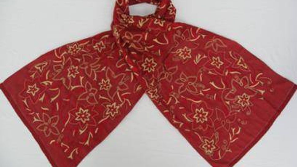 Hand-embroidered scarf by Afghan Hands, which benefits Afghani widows