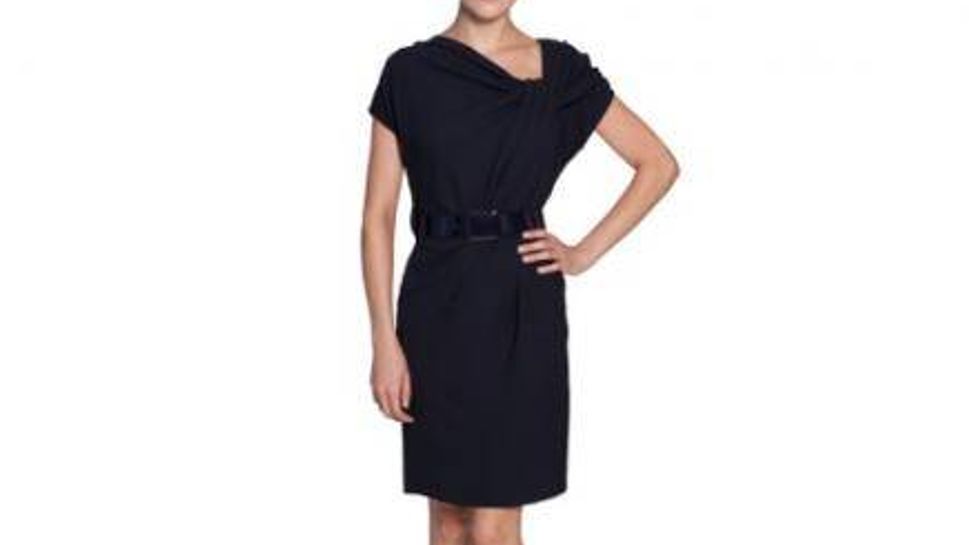 Sleeves on this Armani Collezioni dress conceal more than they reveal