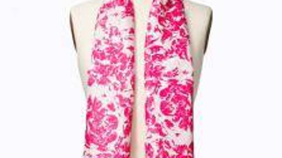 Add color around your face with a scarf in flattering hues for job interviews.