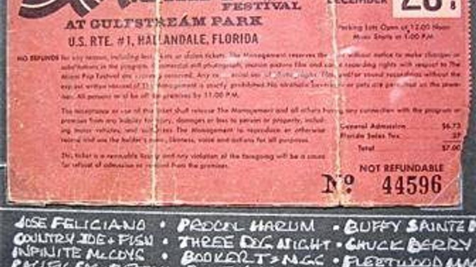 Miami Pop Festival concert ticket