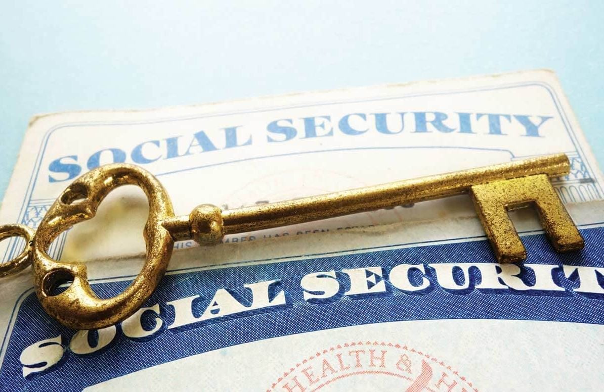 Social Security Card and Key