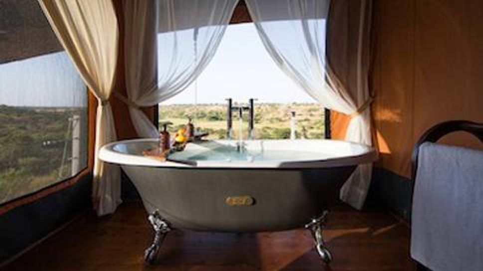 Ensuite Bathroom at Mahali Mzuri Safari Camp Camp