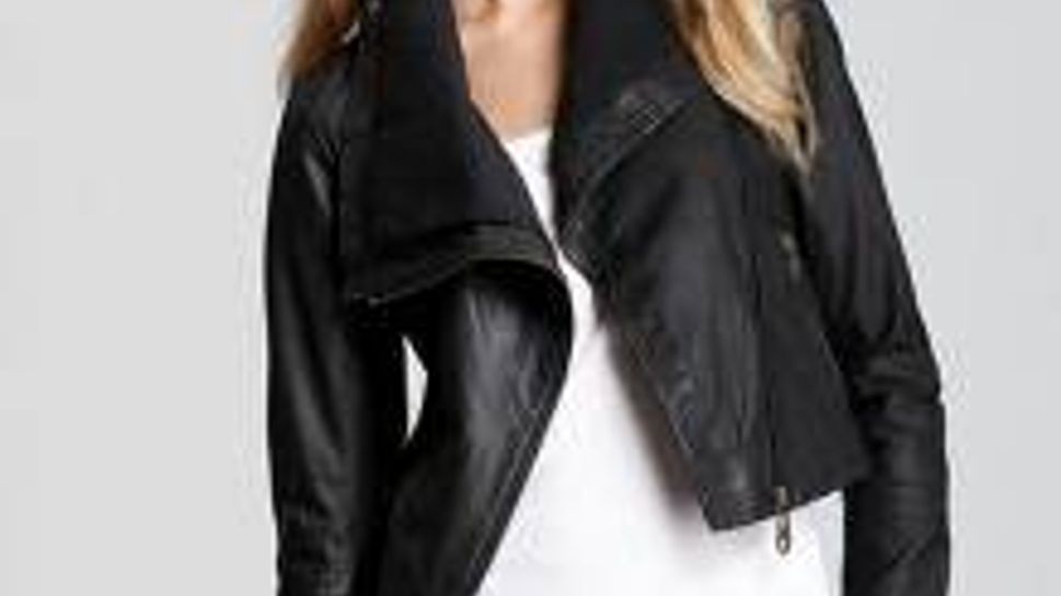 DKNY leather jacket with insets