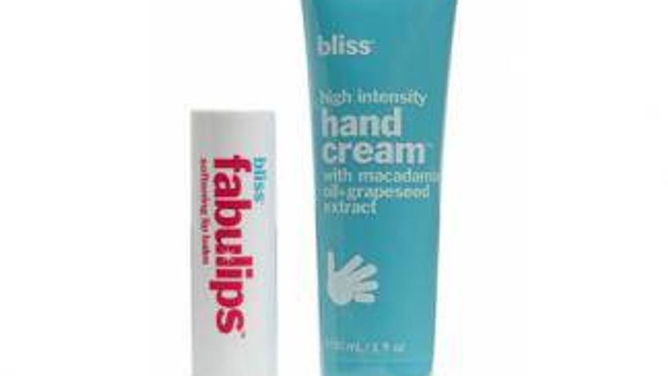 Bliss High Intensity Hand Cream and Fabulips lip protection