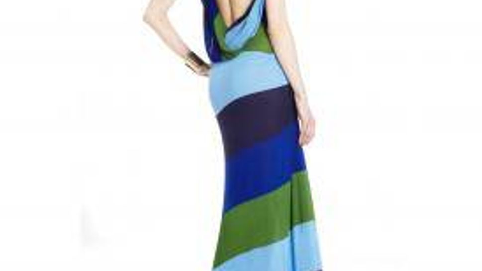 bcbgmaxazria bold striped maxi dress