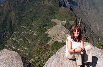 The author at the top of Huayna Picchu