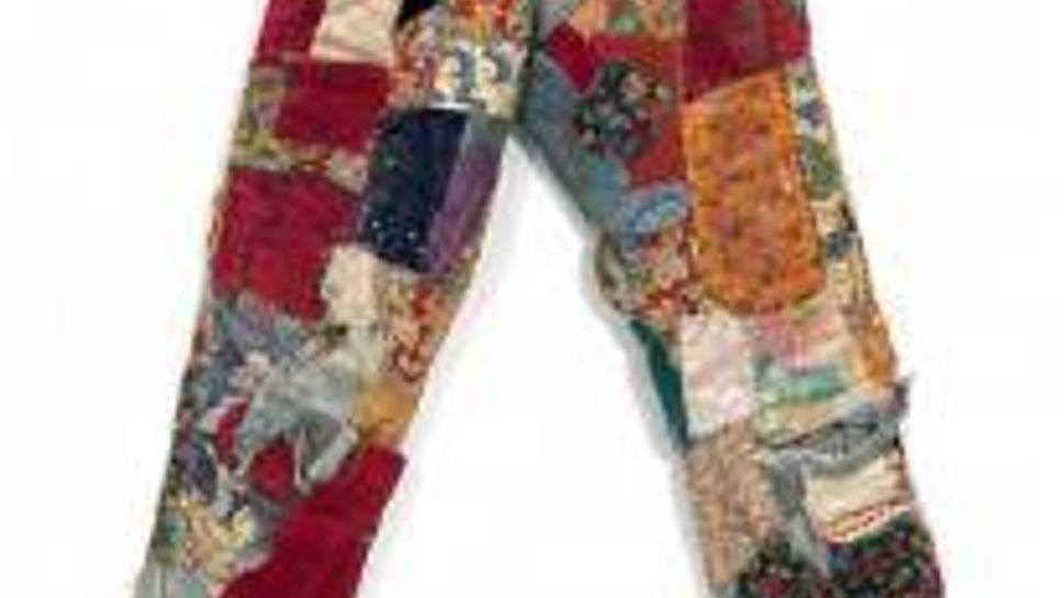 hippie pants with a quilted pattern