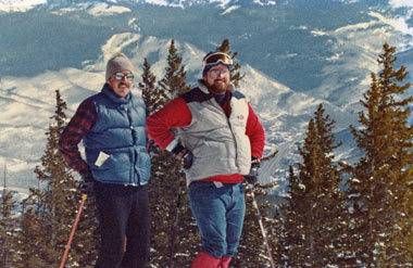 Kevin and his brother, Steve, skiing Colorado in 1981