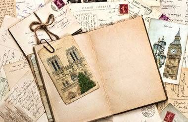 Old postcards, photos and notes