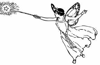 An illustration of a fairy godmother which can be an option for women who are ch