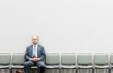 Man waiting for interview