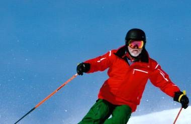 Peter Millon, skiing