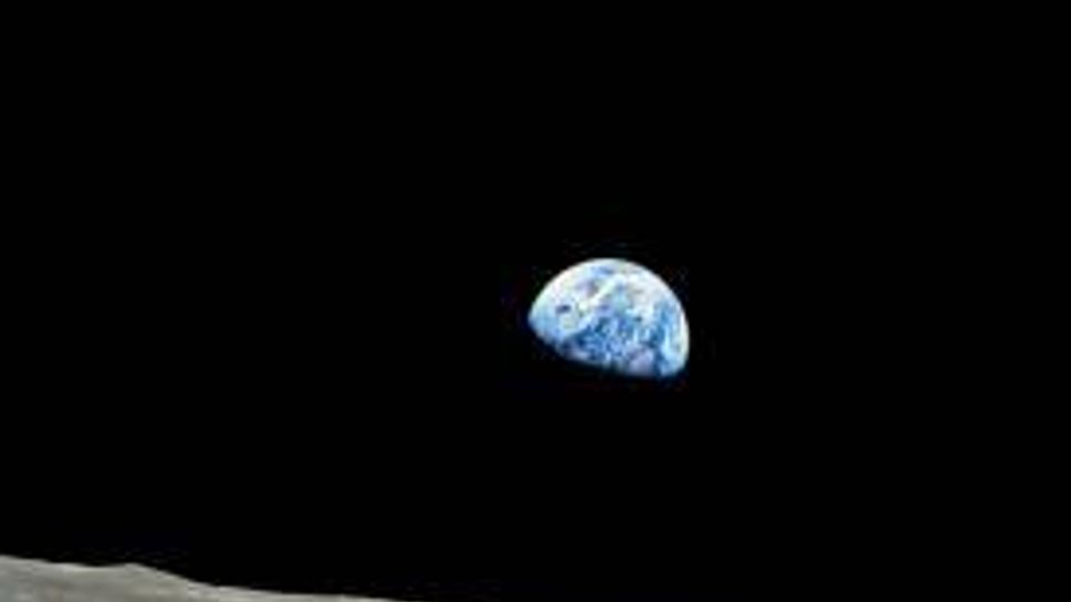 "earthrise" photo from space from the nasa as 8-14 in 1968