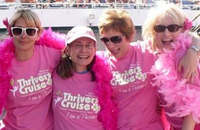 the author and three friends on Thrivers cruise