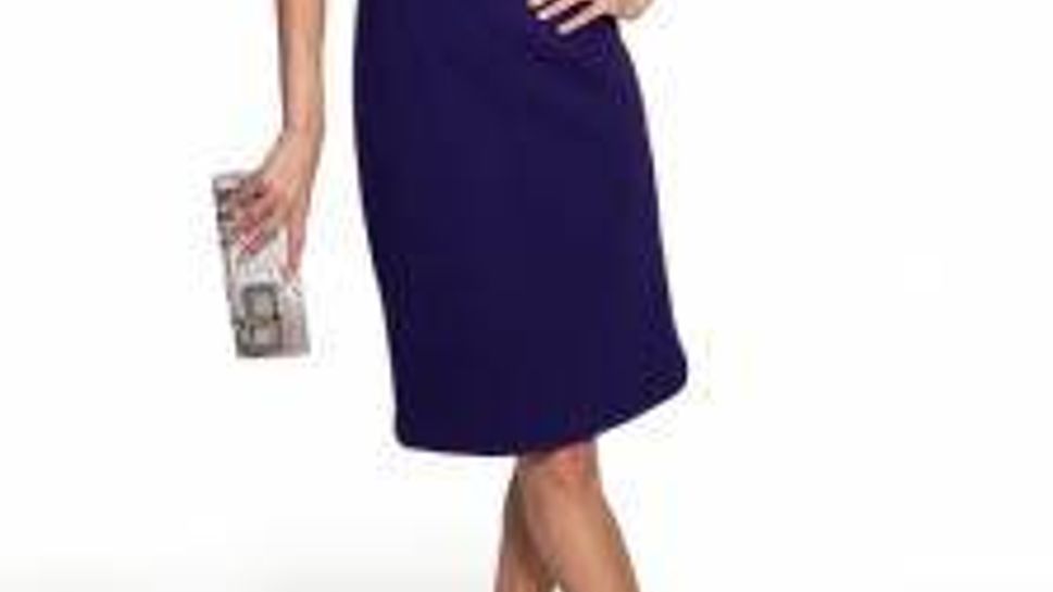 Purple Dress: Melinda Stretch Jersey Dress by Elie Tahari, $276, Halsbrook.com
