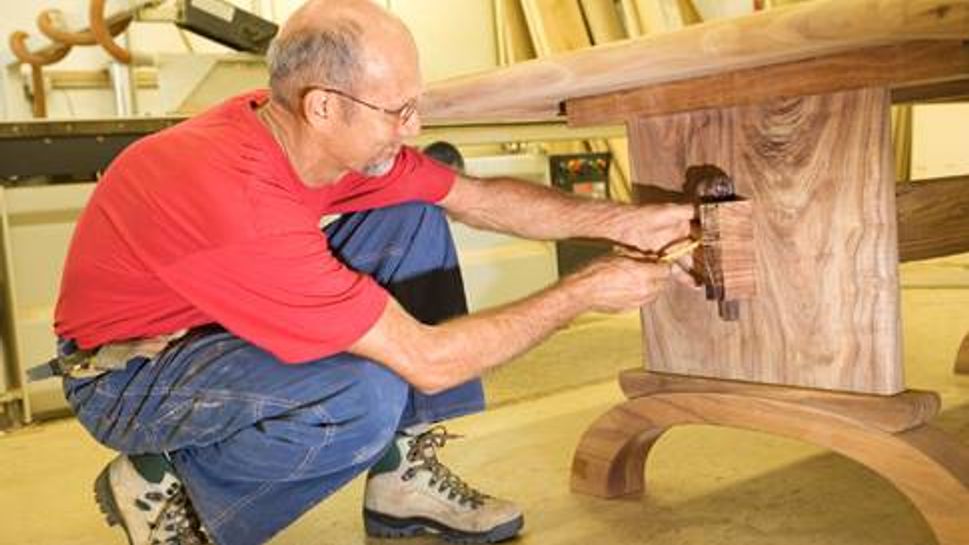 Man woodworking