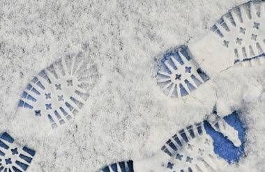 Footprints in the snow