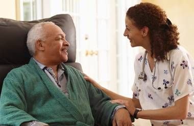 Home Health Aide with patient
