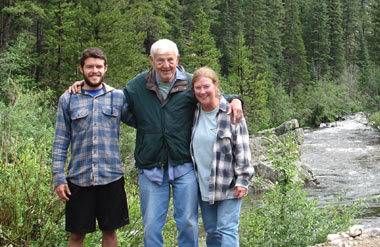 Family camping in the Rockies