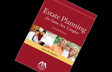 Book over black background about estate planning