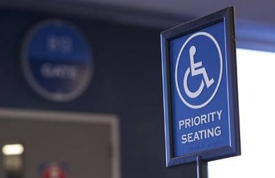 Disabled priority seating sign