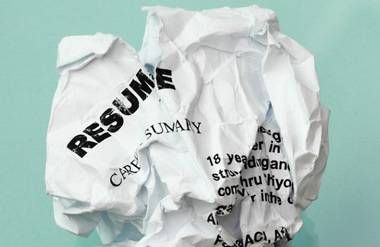 Crumpled resume