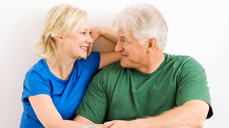 Man and woman relaxing together.