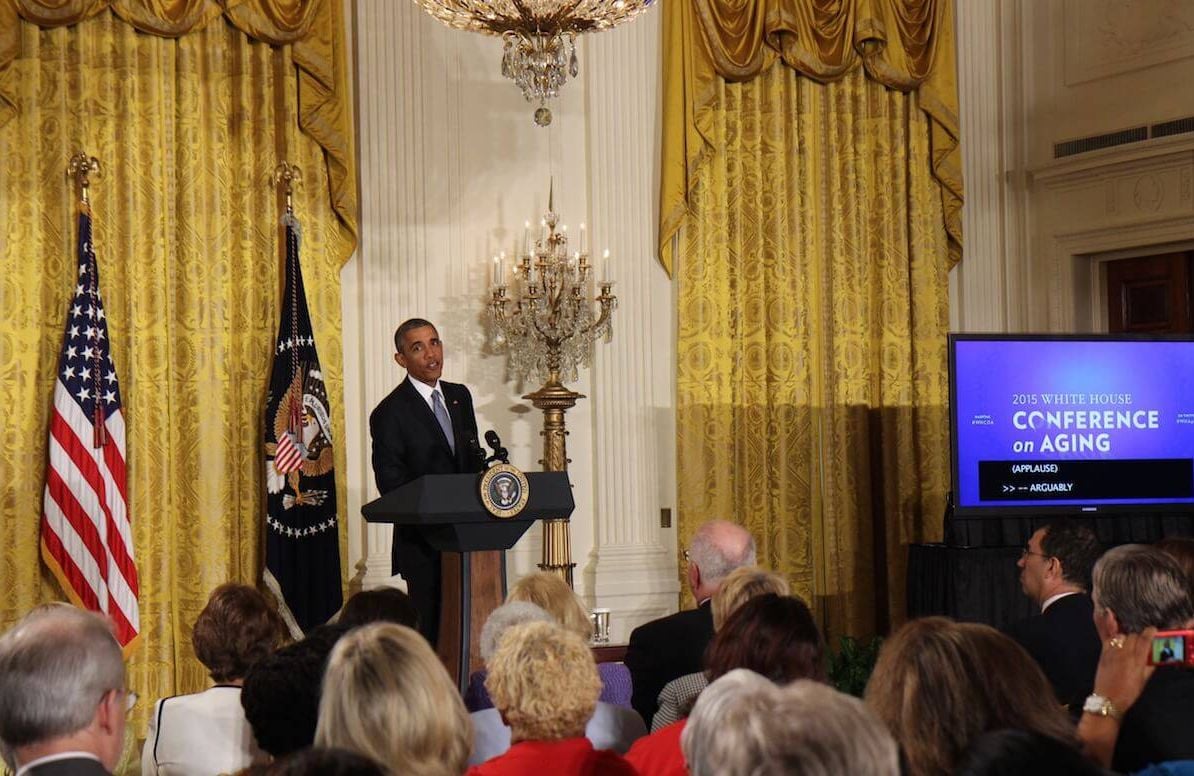 President Obama speaks at the White House Conference on Aging