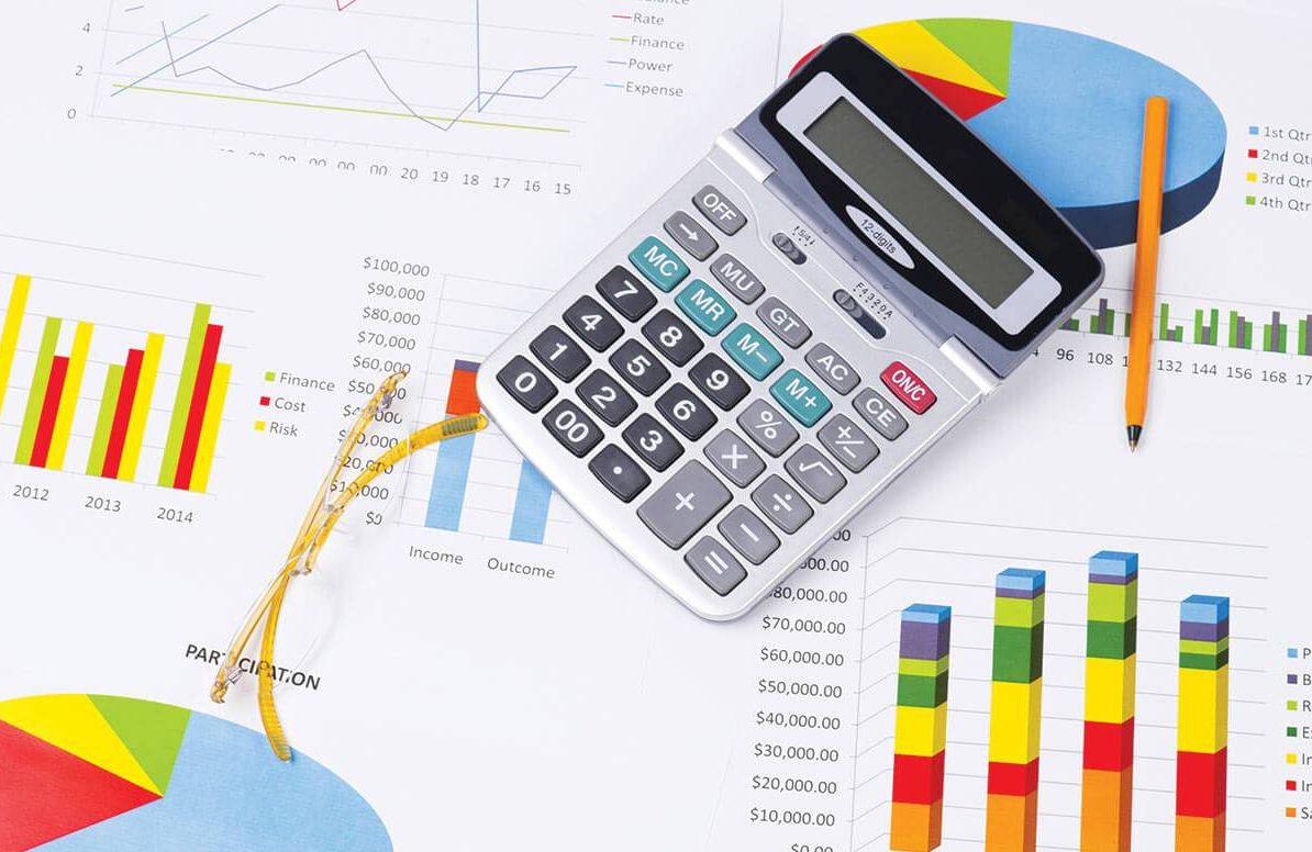 Financial charts and calculator