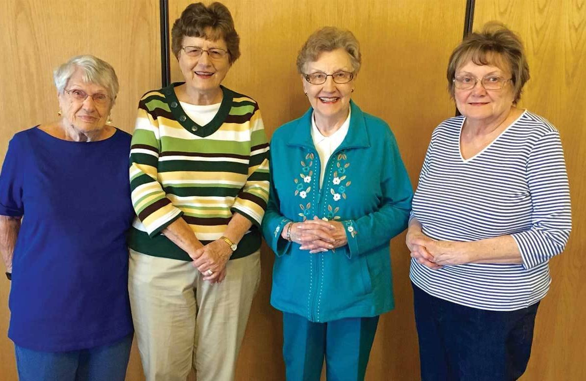 Members of the Lucky Strikes E-bowling team (left to right) Lucy Bradley, Marge Beer, Jean Matuszak, and Judy Sampson.