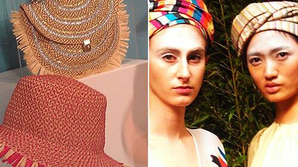 Tia Cibani showed head wraps, while BCBG and Eric Javits offered up bucket hats