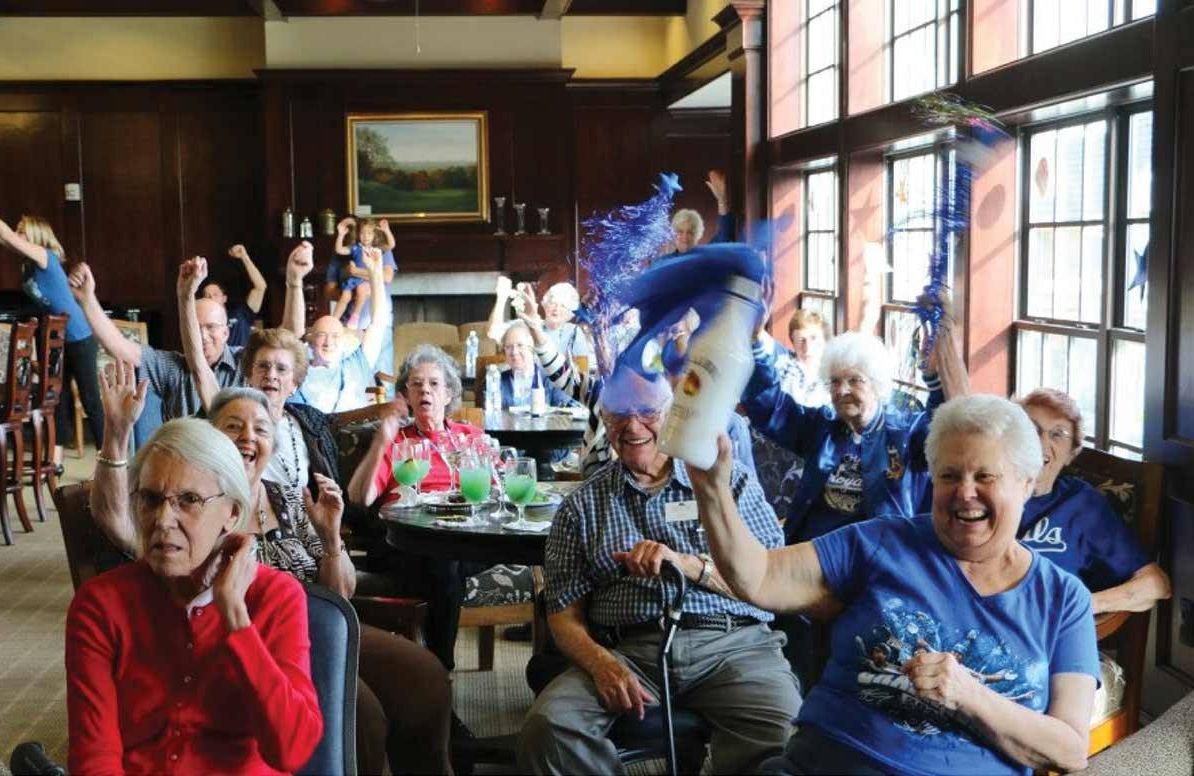 At the McCrite Plaza ALCS watch party, senior citizens showed they are just as fired up about the Royals as anyone else, ahem, maybe more.