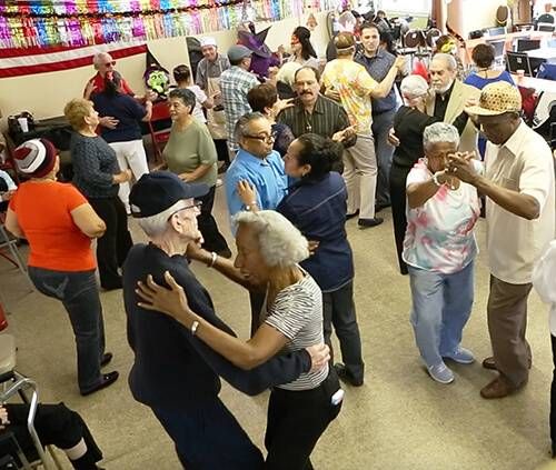 Dancing the Tango at the Brooklyn Public Library in Sunset Park, Brooklyn, New York