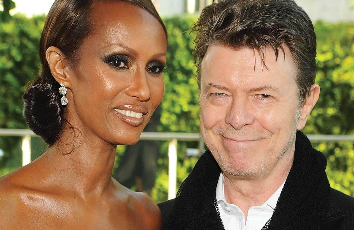 David Bowie with his wife Iman