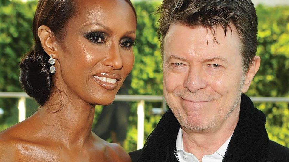 David Bowie with his wife Iman