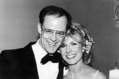 Diane Rehm and her late husband John Rehm on their 25th wedding anniversary in 1984.