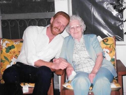 Tim with his grandmother