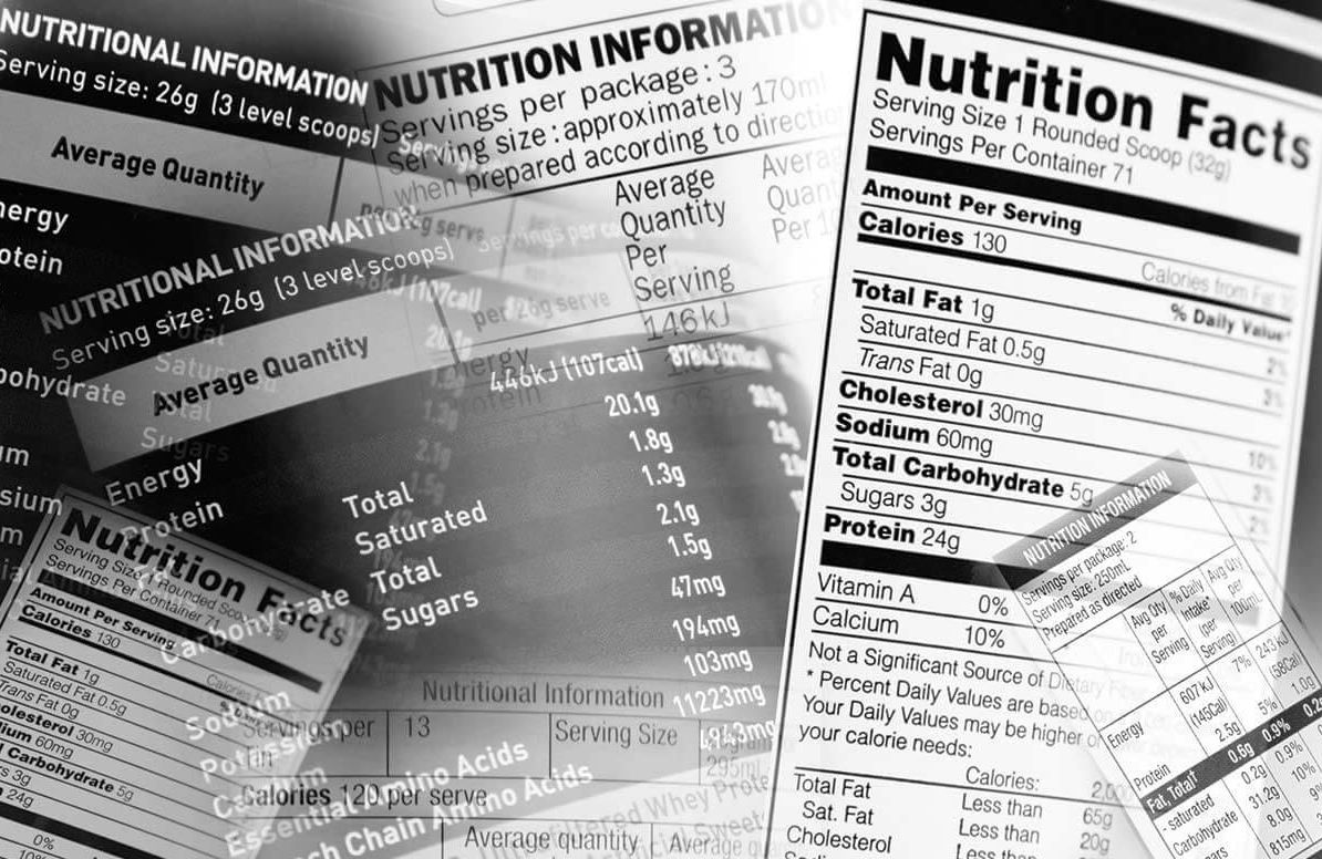 Nutrition labels