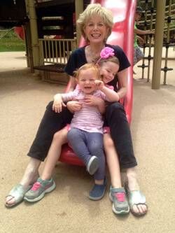 Lesley with her granddaughters