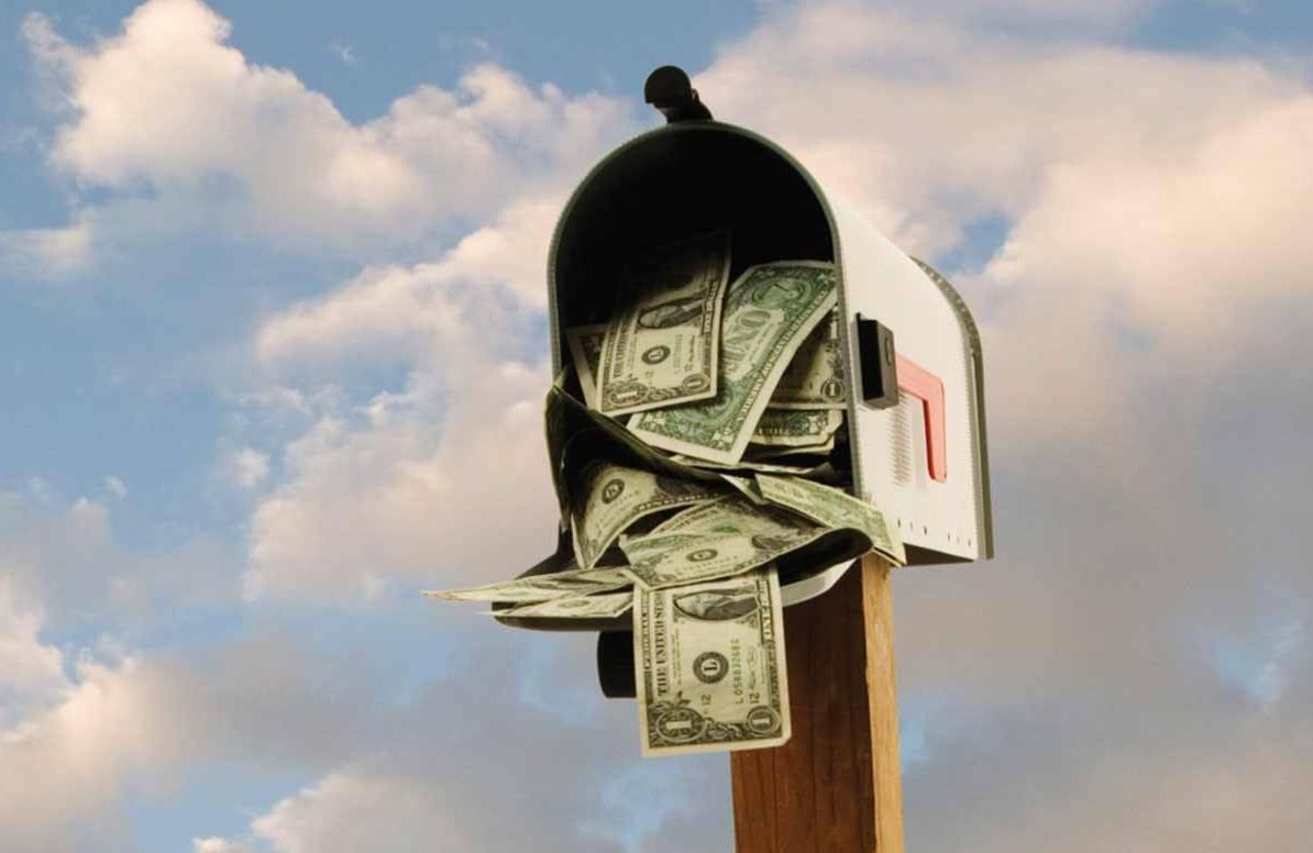Mailbox with money