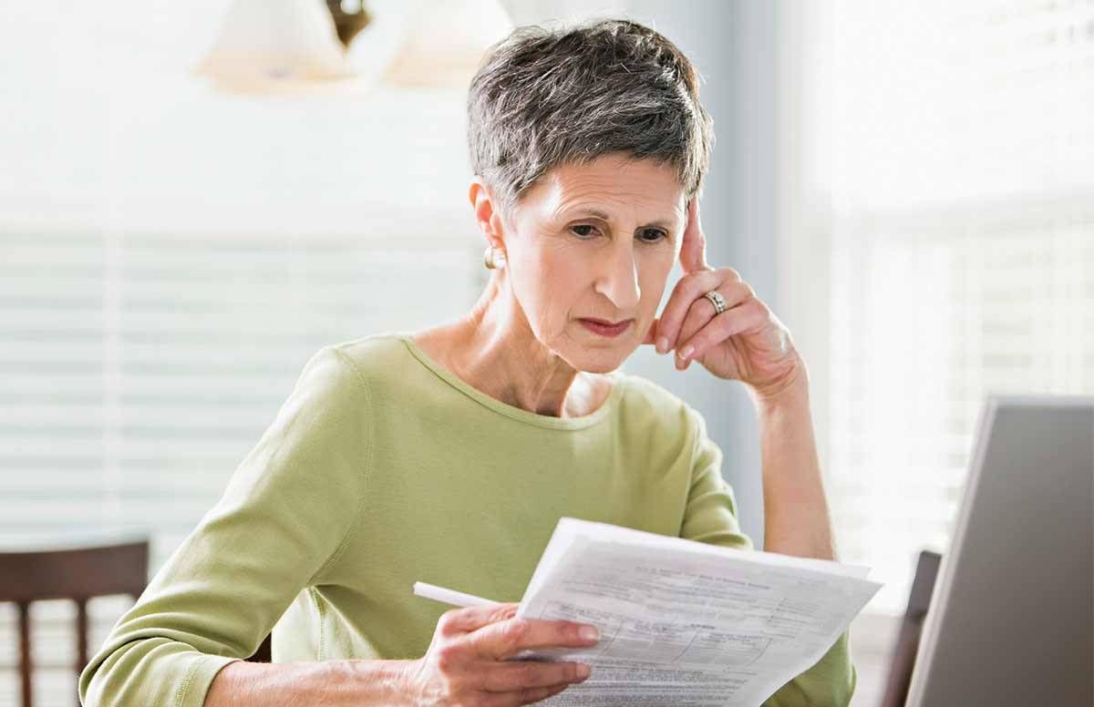 Woman reviewing paperwork