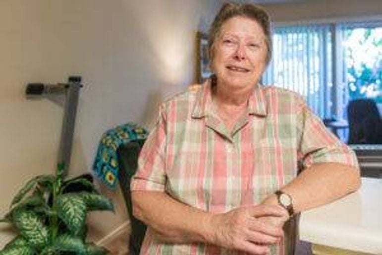 Lee Marquardt, 74, at the Triangle Square Apartments in Los Angeles, California, on August 16, 2016. Marquardt moved into the apartment building two years ago. She said she didn’t want to spend her elder years hiding her true self as she had as a younger woman. 