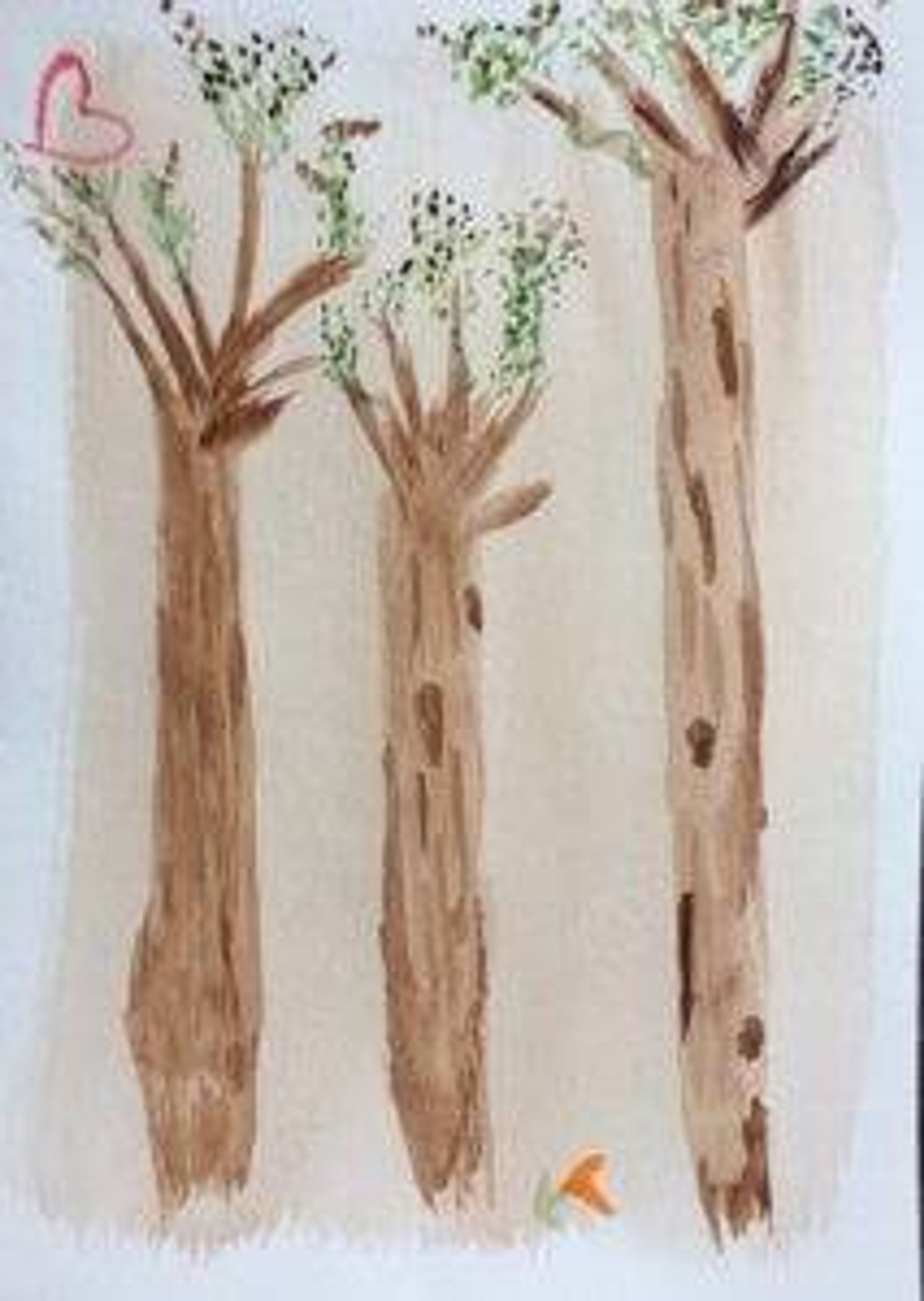 Watercolor picture of trees