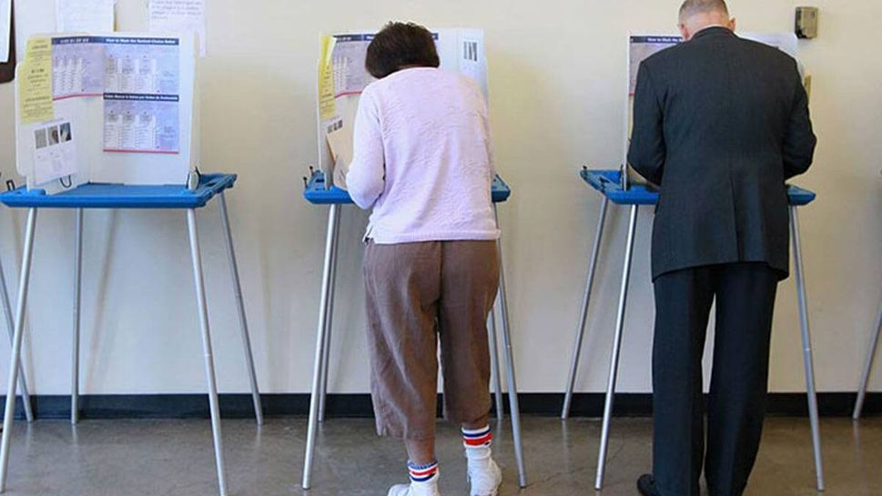 woman voting